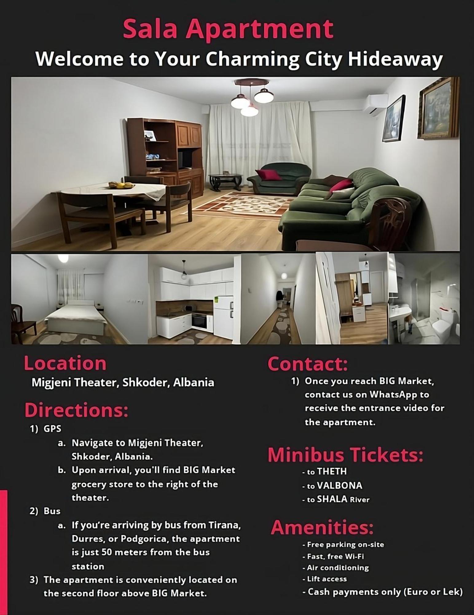 Sala Apartment Шкодер Экстерьер фото